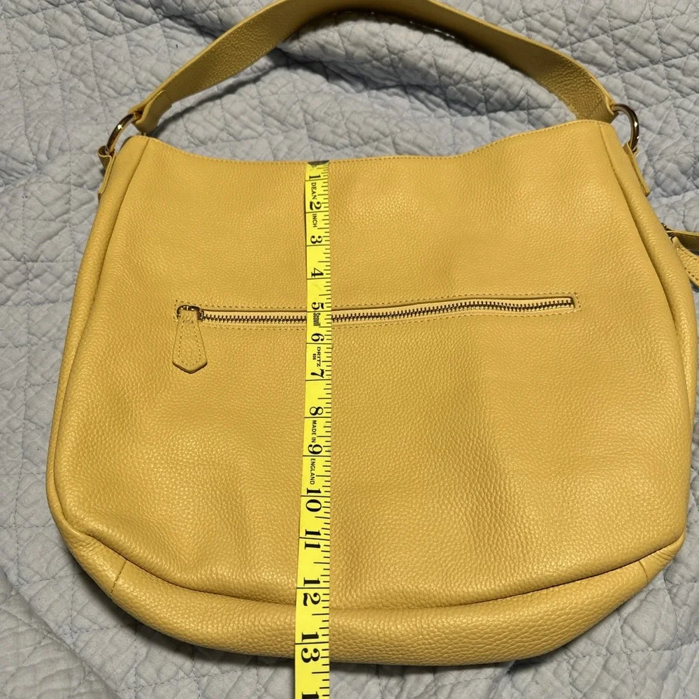 Laggo: The Taylor Yellow Leather Hobo Front Zipper Pocket‎ Shoulder Handbag